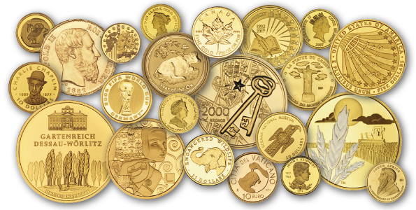 Goldmünzen aus aller Welt